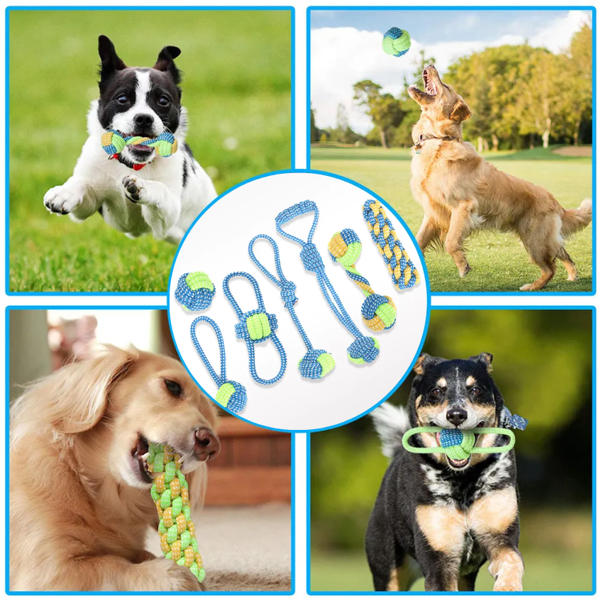 Playful Pup Rope Set : Fetch and Tug Rope Set - MOIASUN